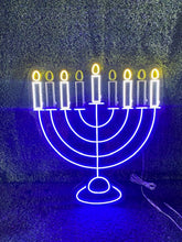 Load image into Gallery viewer, LED Neon Electric Menorah Sign
