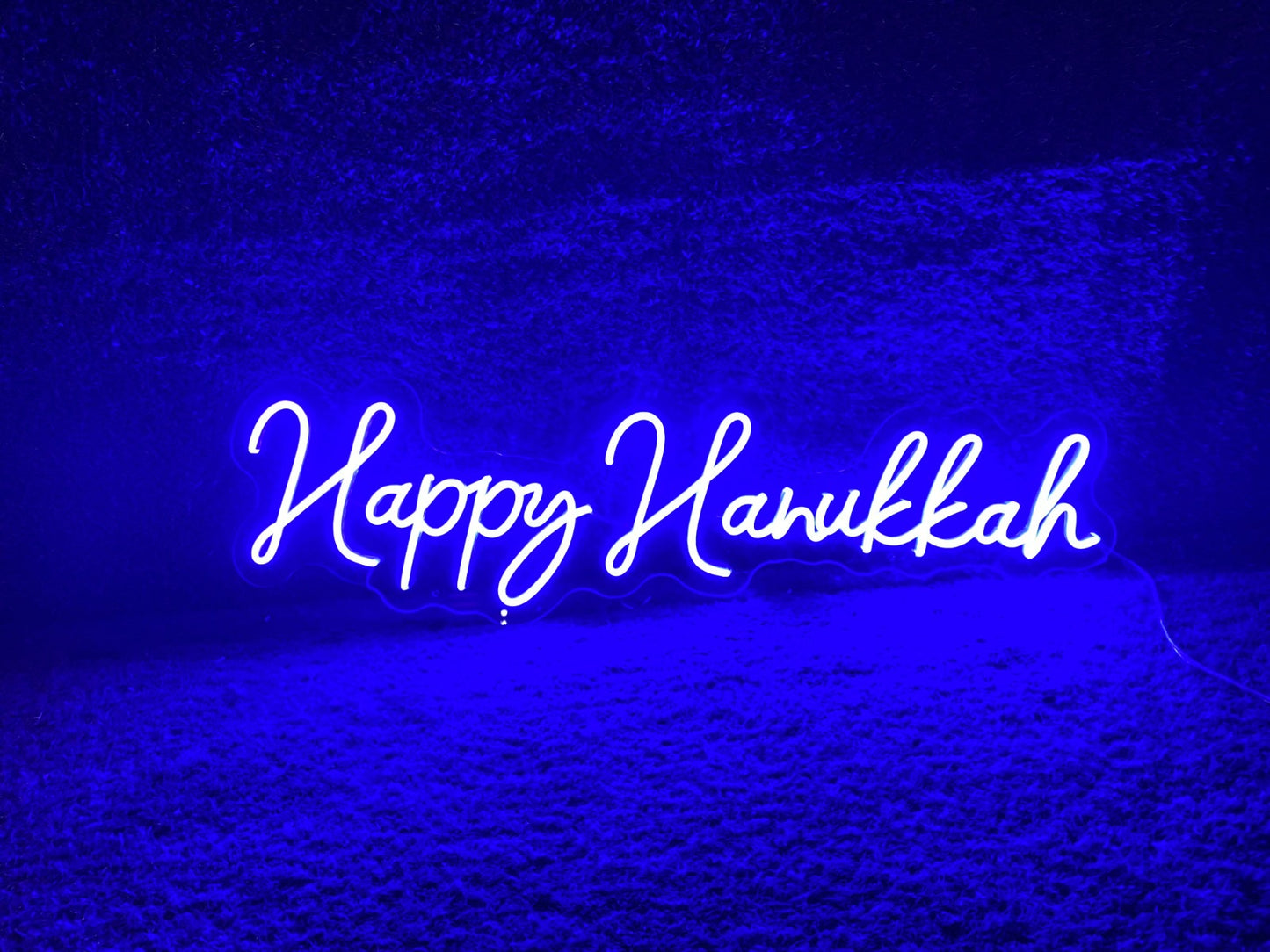 LED Neon Happy Hanukkah Sign